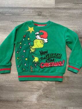 New The Grinch Green Christmas tree Sweatshirt - Kids size 4/5 XS